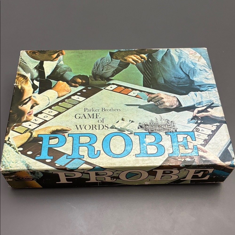 PROBE Game of Words Board Game Parker Brothers Vintage 1964 complete with box